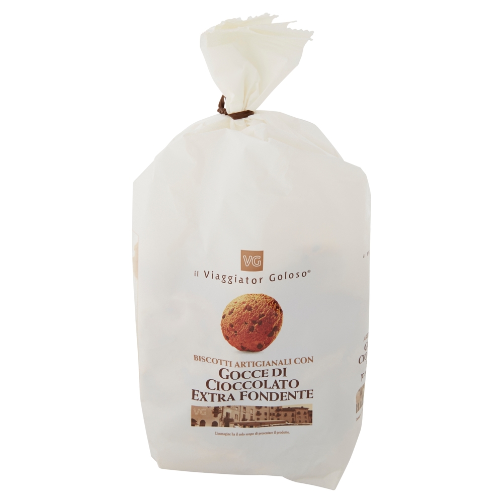 BISCOTTI ARTIGIANALI CON GOCCE DI CIOCCOLATO EXTRA FONDENTE il Viaggiator Goloso