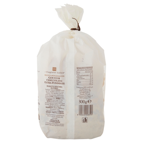 BISCOTTI ARTIGIANALI CON GOCCE DI CIOCCOLATO EXTRA FONDENTE il Viaggiator Goloso