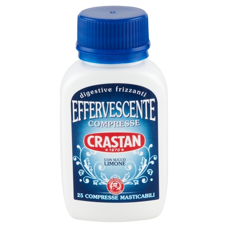 Crastan Effervescente Compresse con Succo di Limone 25 Compresse Masticabili 25 g