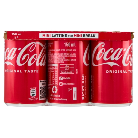 COCA-COLA Original Taste Lattina 6 x 150 ml