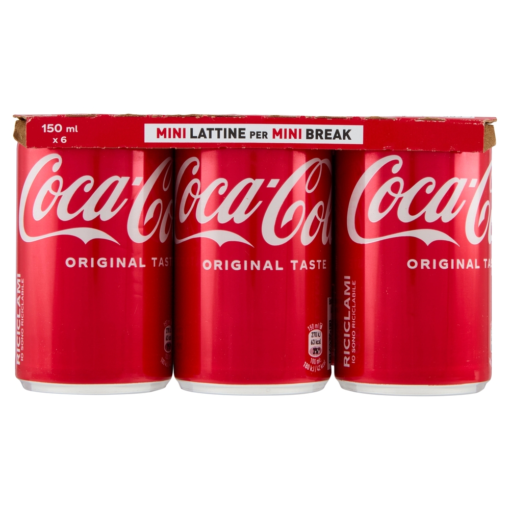 COCA-COLA Original Taste Lattina 6 x 150 ml