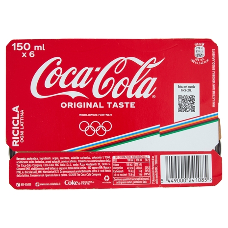 COCA-COLA Original Taste Lattina 6 x 150 ml