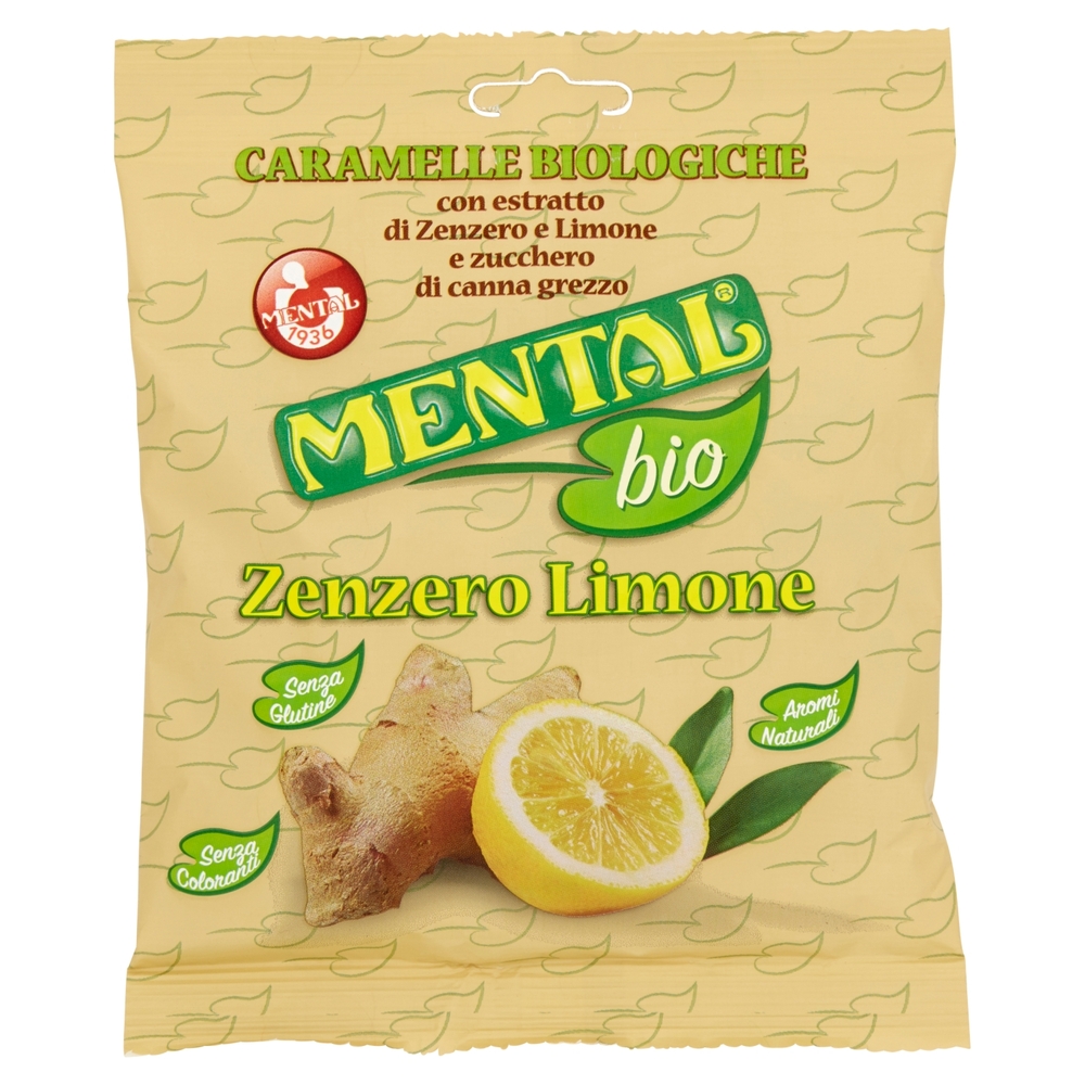 Mental bio Caramelle Biologiche Zenzero Limone 90 g