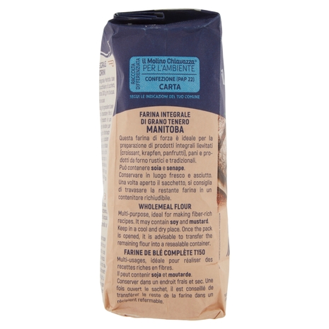 il Molino Chiavazza Farina di Grano Tenero Integrale Manitoba 500 g