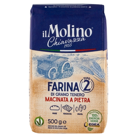 Il Molino Chiavazza Farina Tipo 2 di Grano Tenero 500 g