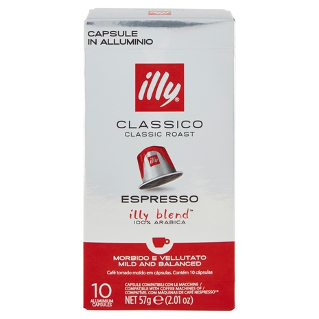 illy Classico Espresso 10 Capsule Compatibili con le Macchine Nespresso* 57 g