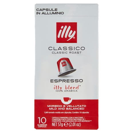 illy Classico Espresso 10 Capsule Compatibili con le Macchine Nespresso* 57 g