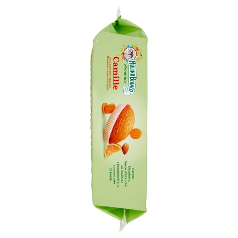 Mulino Bianco Camille Merenda Ricca di Fibre Carote Italiane Mandorle Succo d'Arancia 8 tortine 304g