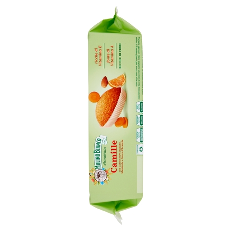 Mulino Bianco Camille Merenda Ricca di Fibre Carote Italiane Mandorle Succo d'Arancia 8 tortine 304g