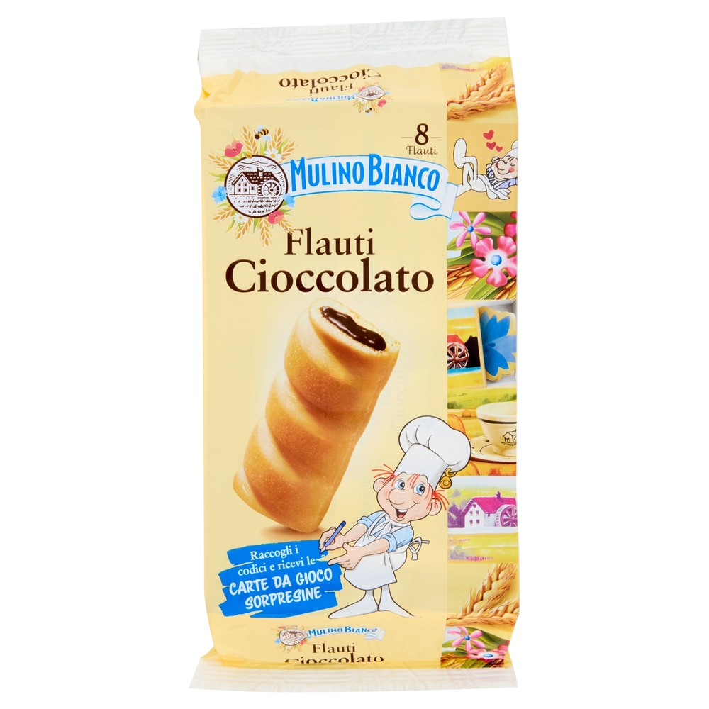 Mulino Bianco Flauti Cioccolato Merenda senza Additivi Conservanti 280g
