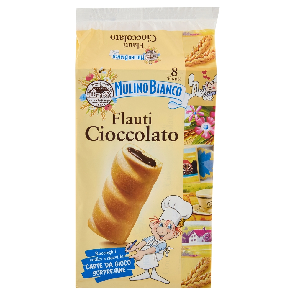 Mulino Bianco Flauti Cioccolato Merenda senza Additivi Conservanti 280g