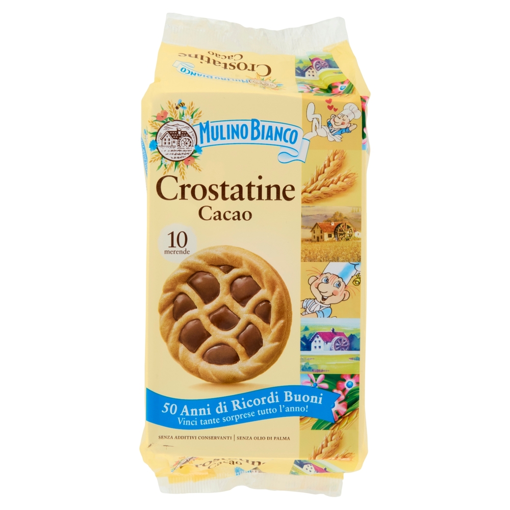Mulino Bianco Crostatine Cacao Merenda Senza Additivi Conservanti 10 pezzi 400 g