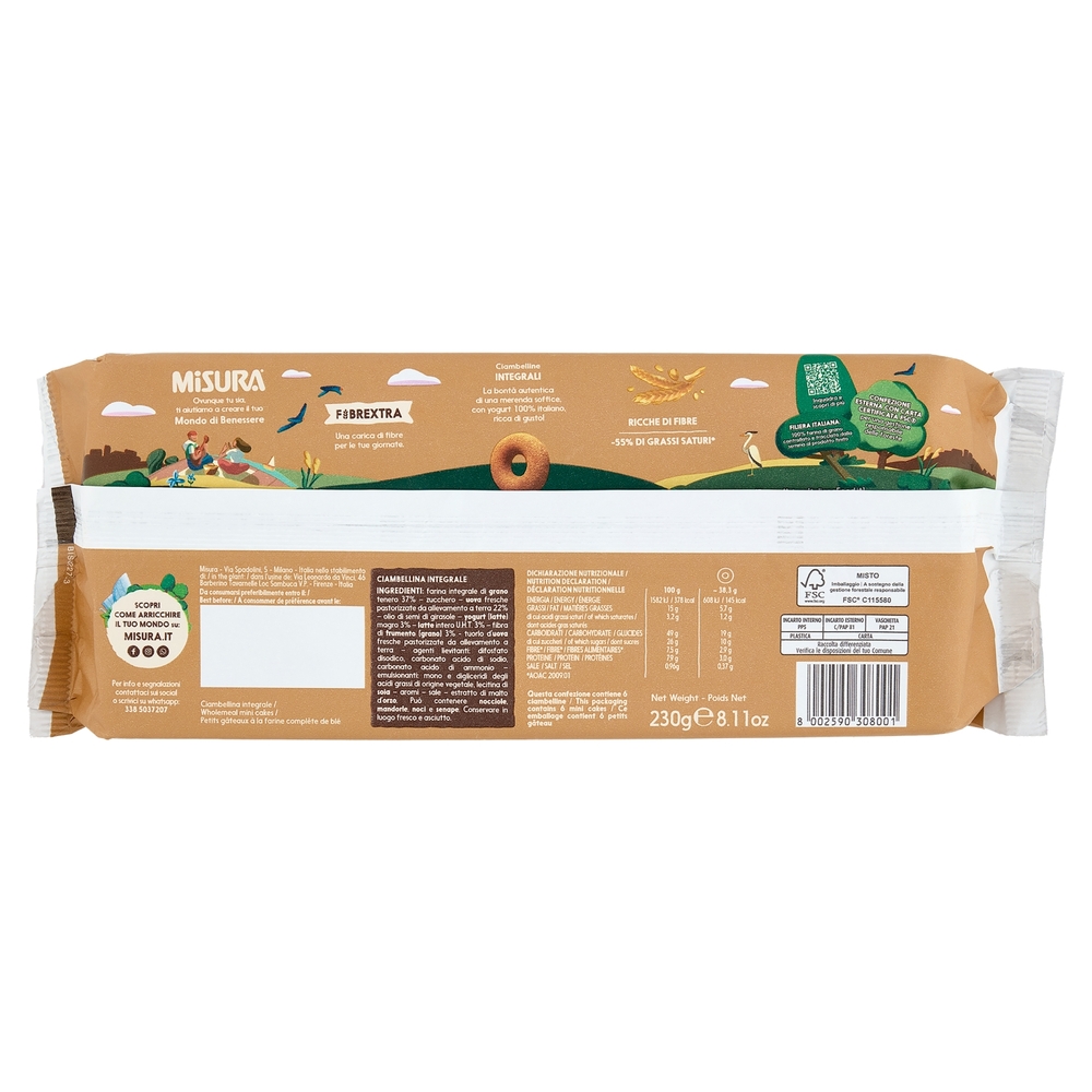 Misura Fibrextra 6 Ciambelline 230 g