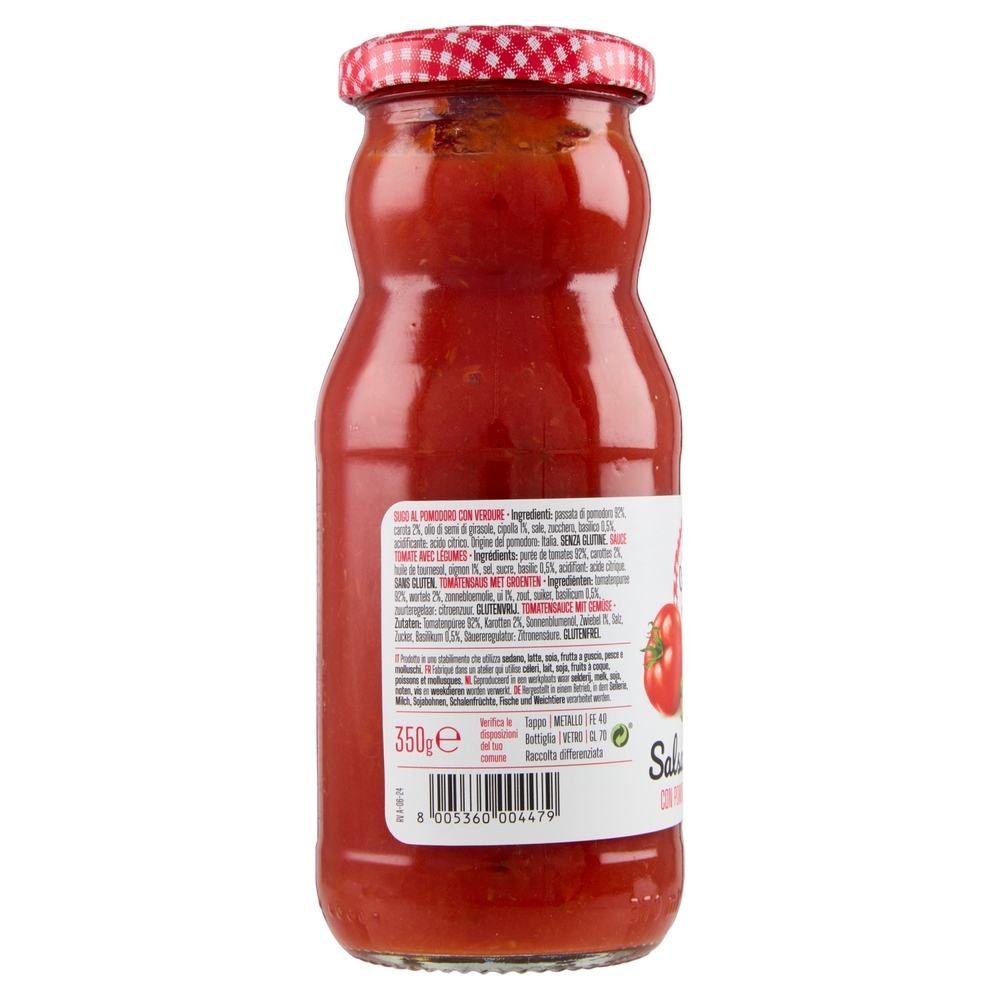 Le Conserve della Nonna Salsa Pronta Emiliana con Basilico Italiano 350 g