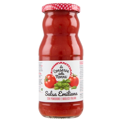 Le Conserve della Nonna Salsa Pronta Emiliana con Basilico Italiano 350 g