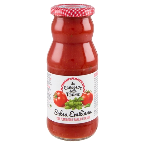 Le Conserve della Nonna Salsa Pronta Emiliana con Basilico Italiano 350 g