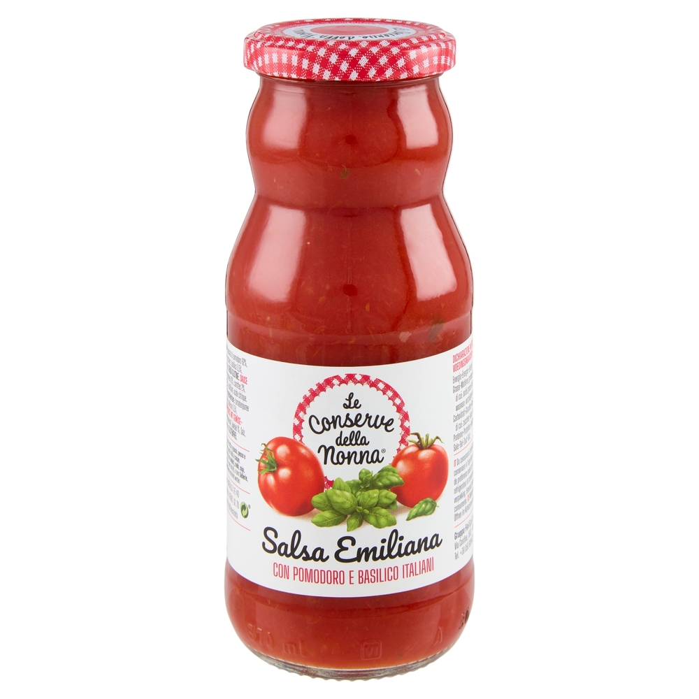 Le Conserve della Nonna Salsa Pronta Emiliana con Basilico Italiano 350 g