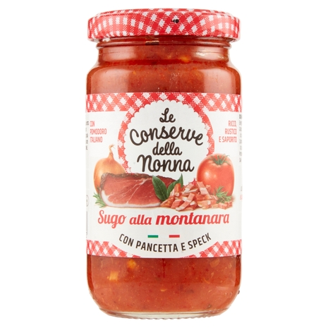 Le Conserve della Nonna Sugo alla montanara con Pancetta e Speck 190 g