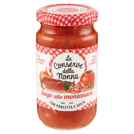 Le Conserve della Nonna Sugo alla montanara con Pancetta e Speck 190 g