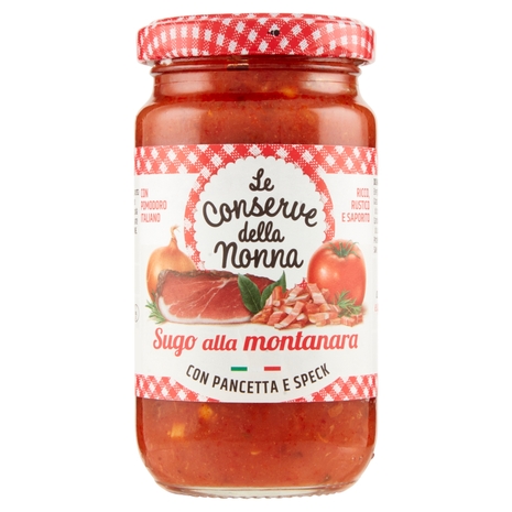 Le Conserve della Nonna Sugo alla montanara con Pancetta e Speck 190 g