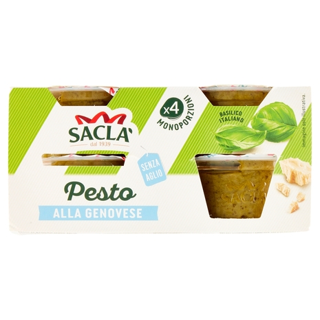 Saclà Pesto alla Genovese Senza Aglio 4 x 45 g