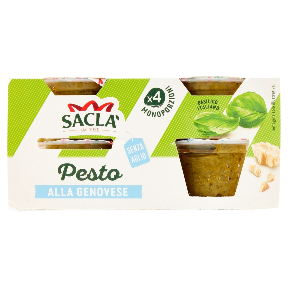 Saclà Pesto alla Genovese Senza Aglio 4 x 45 g
