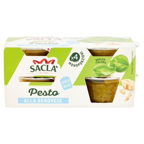 Saclà Pesto alla Genovese Senza Aglio 4 x 45 g