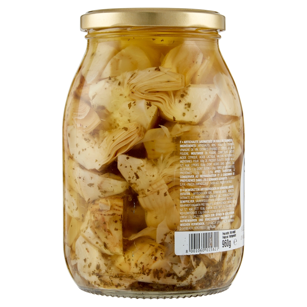 Saclà Carciofi alle Erbe Aromatiche in olio di semi di girasole 960 g