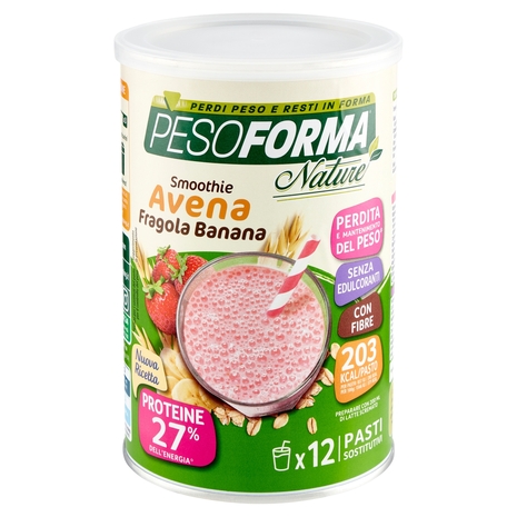 Pesoforma Nature Smoothie gusto Avena Fragola e Banana, sostitutivo del pasto, 203kcal a pasto, 420g