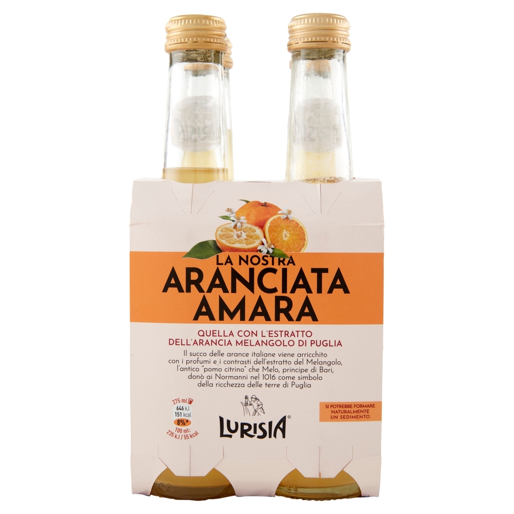 Lurisia la Nostra Aranciata Amara confezione 4 x 275 ml