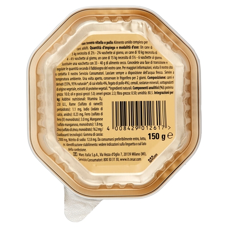Cesar ricette classiche con Tenero Vitello e Pollo 150 g