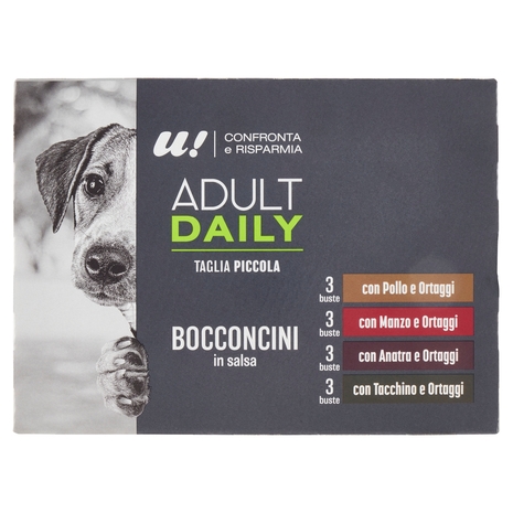 Bocconcini in Salsa Cane Adulto Multipack U! Confronta e Risparmia