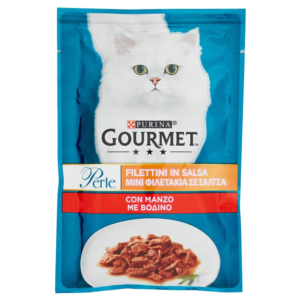 PURINA GOURMET Perle Filettini in Salsa con Manzo 85 g
