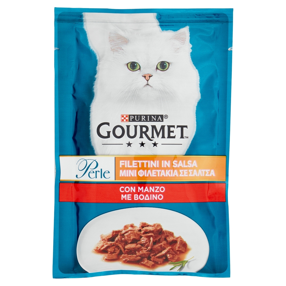 PURINA GOURMET Perle Filettini in Salsa con Manzo 85 g