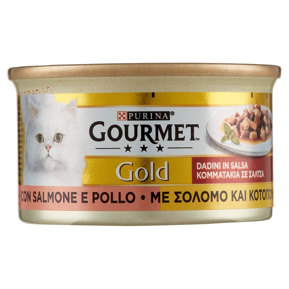 PURINA GOURMET Gold Dadini in Salsa con Salmone e Pollo 85 g