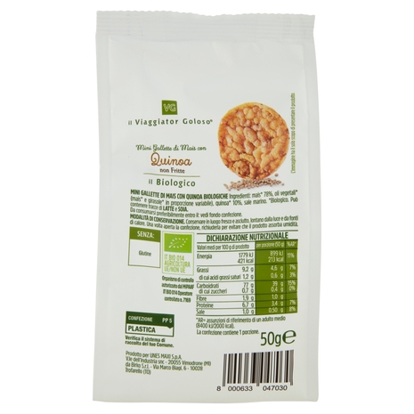 Mini Gallette di Mais con Quinoa BIO Il Viaggiator Goloso