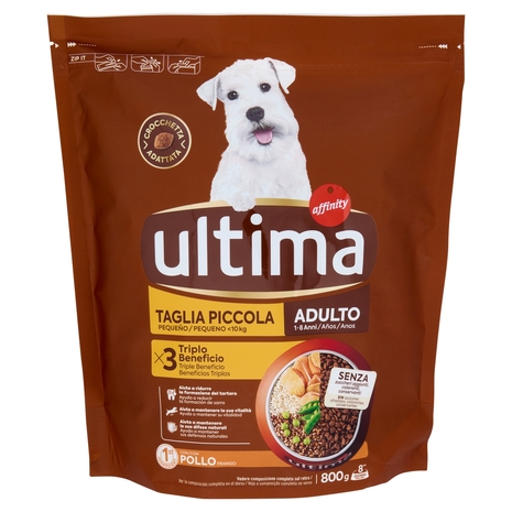 ultima Dog Taglia Piccola Mini <10kg Adulto 1-8 Anni Pollo 800 g