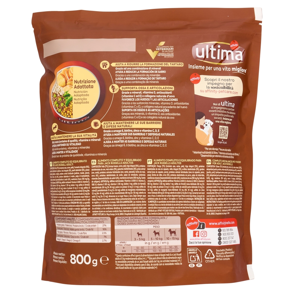 ultima Dog Jack Russell Pollo 800 g
