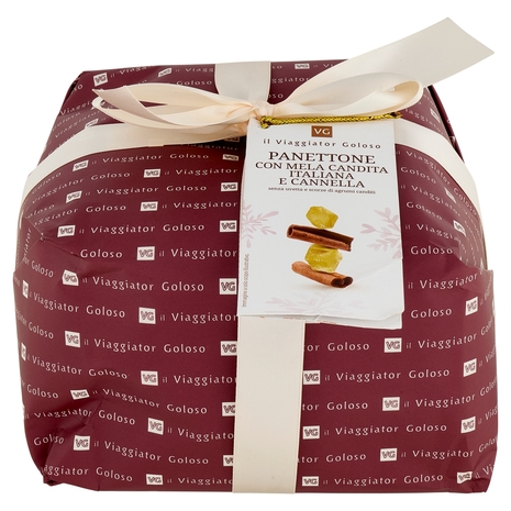 Panettone con Mela Candita Italiana e Cannella Il Viaggiator Goloso
