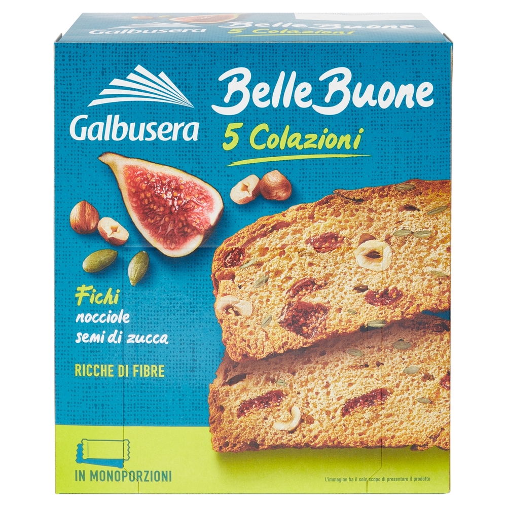 Galbusera BelleBuone 5 Colazioni Fichi nocciole semi di zucca 5 x 40 g