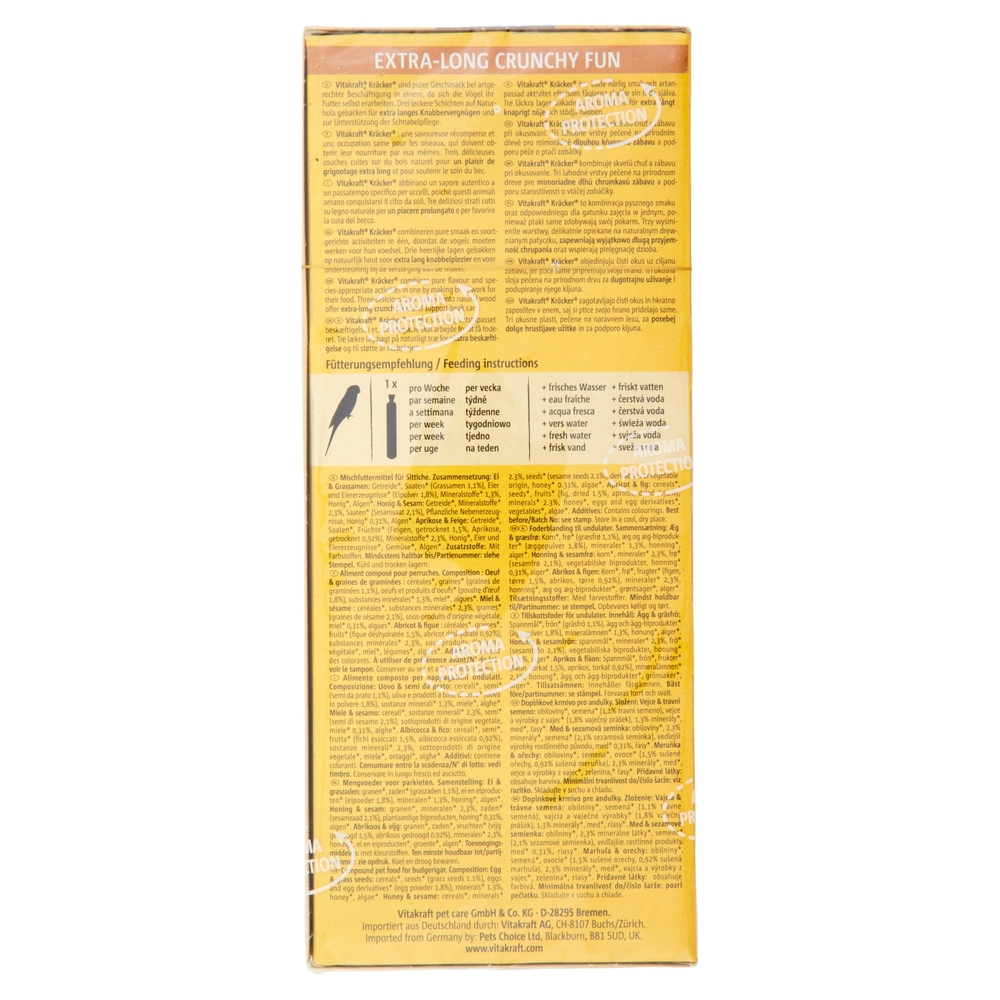 Vitakraft Kräcker Original Mix pappagallini ondulati 3 pezzi 80 g