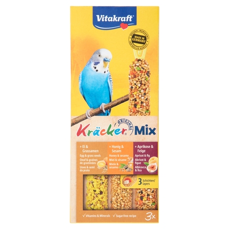 Vitakraft Kräcker Original Mix pappagallini ondulati 3 pezzi 80 g