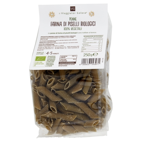 Penne Farina di Piselli BIO Il Viaggiator Goloso