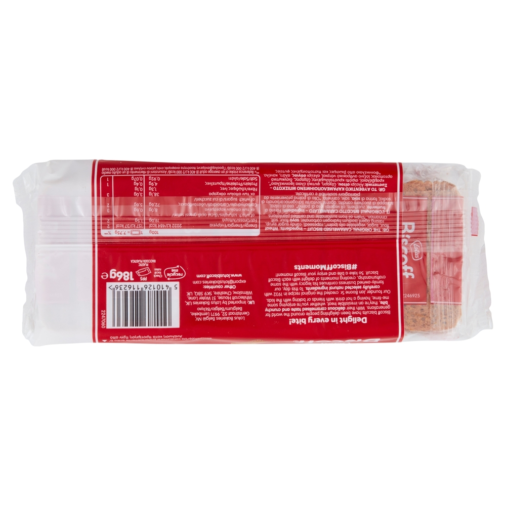 Lotus Biscoff 12 snack packs 186 g