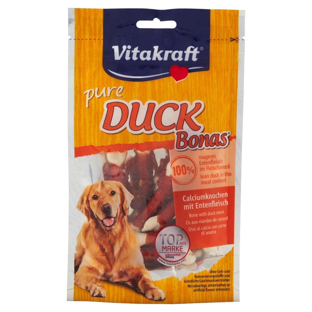 Vitakraft pure Duck Bonas Ossi al calcio con carne di anatra 80 g
