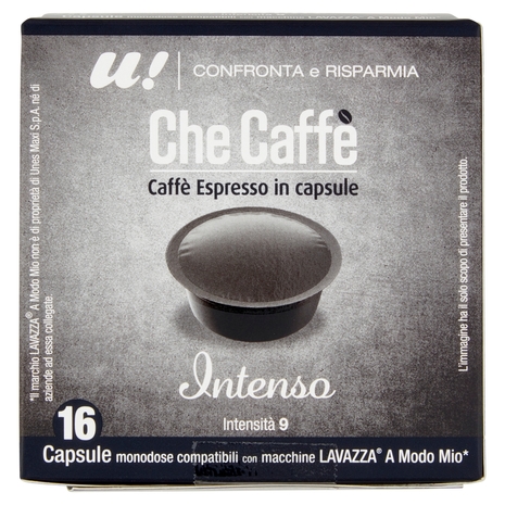16 Capsule Che Caffè Intenso Lavazza A Modo Mio U! Confronta e Risparmia