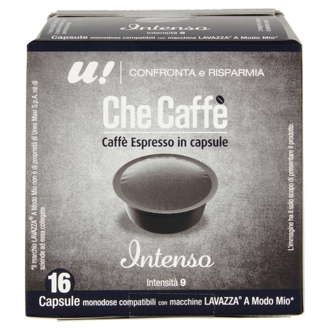 16 Capsule Che Caffè Intenso Lavazza A Modo Mio U! Confronta e Risparmia