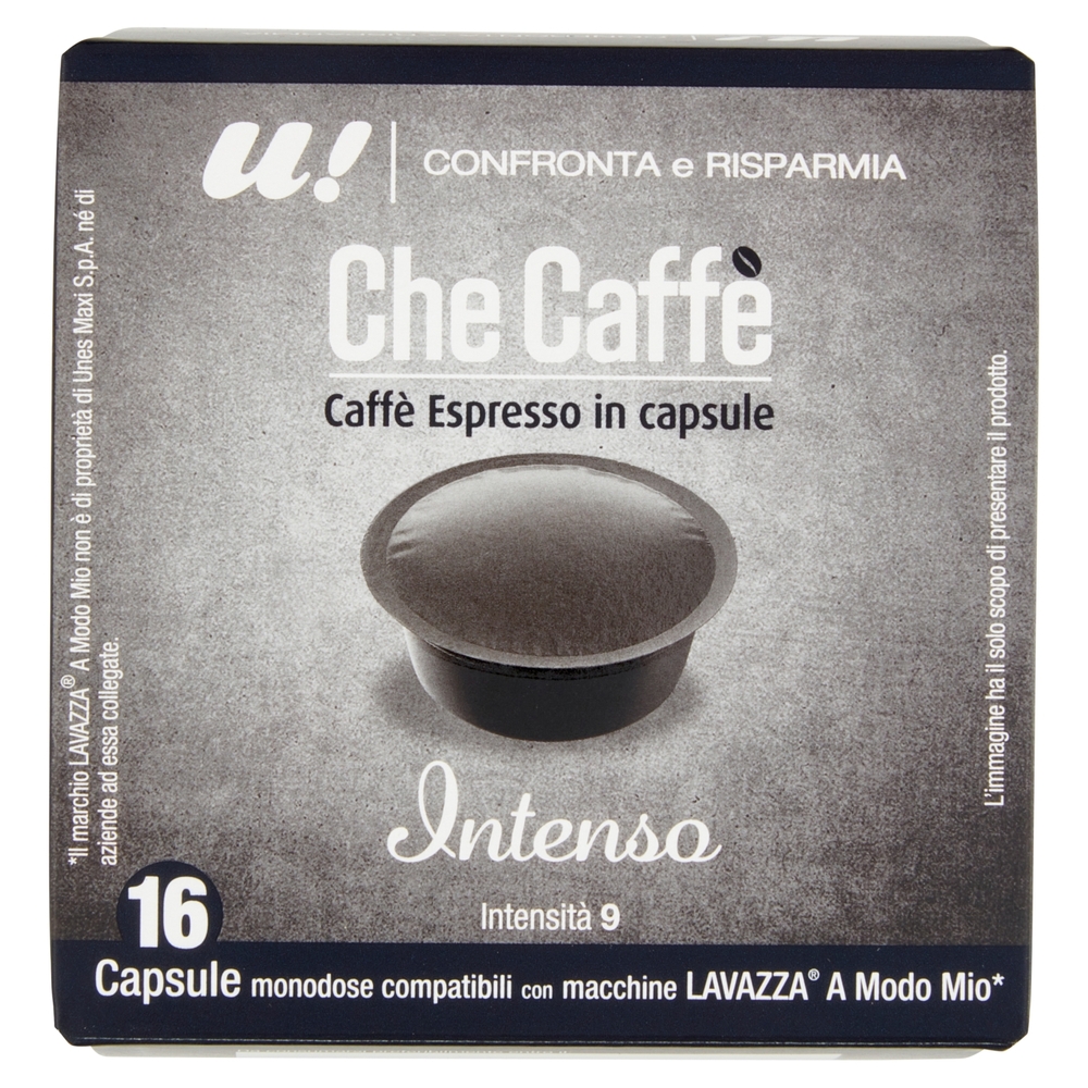 16 Capsule Che Caffè Intenso Lavazza A Modo Mio U! Confronta e Risparmia