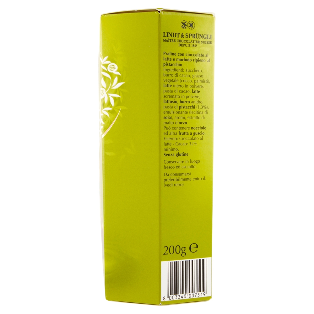 Lindt Cioccolatini Lindor Cioccolato al latte Pistacchio Scatola 200 g