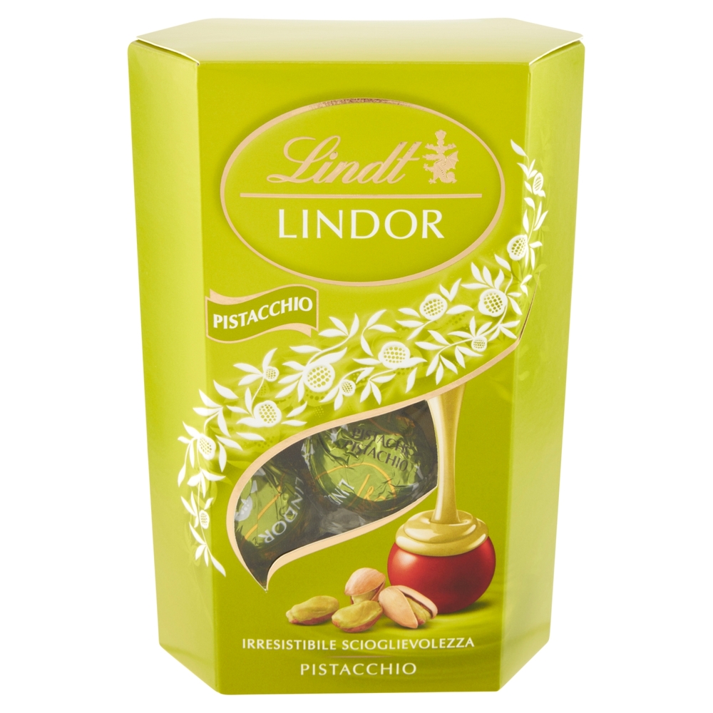 Lindt Cioccolatini Lindor Cioccolato al latte Pistacchio Scatola 200 g